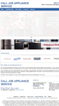 Mobile Screenshot of calljoeapplianceandservice.com