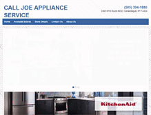 Tablet Screenshot of calljoeapplianceandservice.com